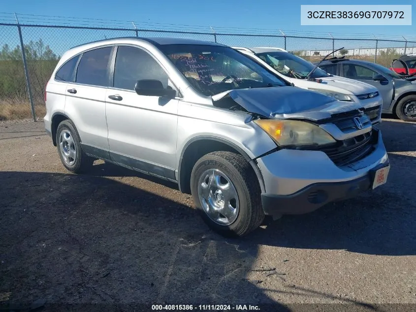 2009 Honda Cr-V Lx VIN: 3CZRE38369G707972 Lot: 40815386