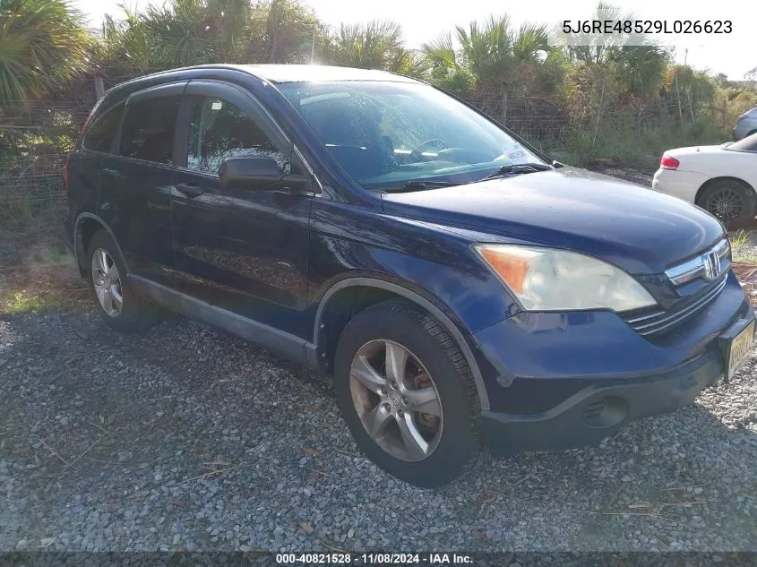 2009 Honda Cr-V Ex VIN: 5J6RE48529L026623 Lot: 40821528