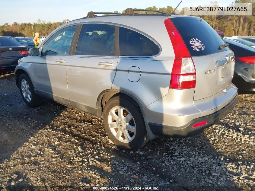 2009 Honda Cr-V Ex-L VIN: 5J6RE38779L027665 Lot: 40824526