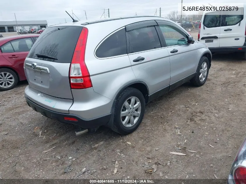 2009 Honda Cr-V Ex VIN: 5J6RE485X9L025879 Lot: 40841685