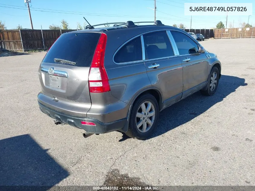 2009 Honda Cr-V Ex-L VIN: 5J6RE48749L057826 Lot: 40843102