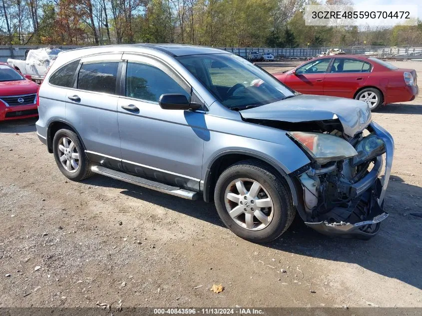 2009 Honda Cr-V Ex VIN: 3CZRE48559G704472 Lot: 40843596