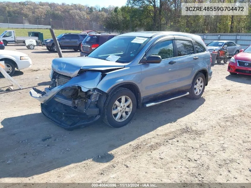 2009 Honda Cr-V Ex VIN: 3CZRE48559G704472 Lot: 40843596