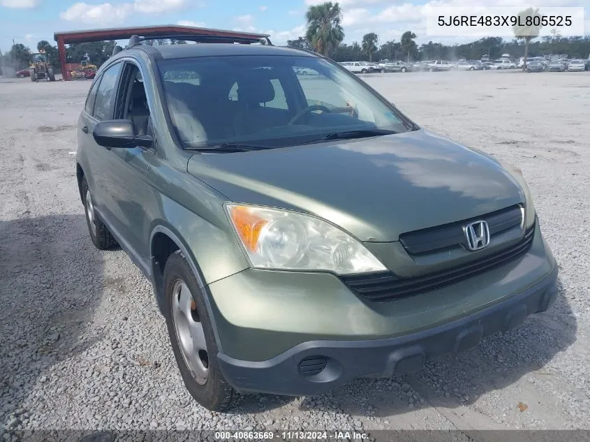 2009 Honda Cr-V Lx VIN: 5J6RE483X9L805525 Lot: 40863669