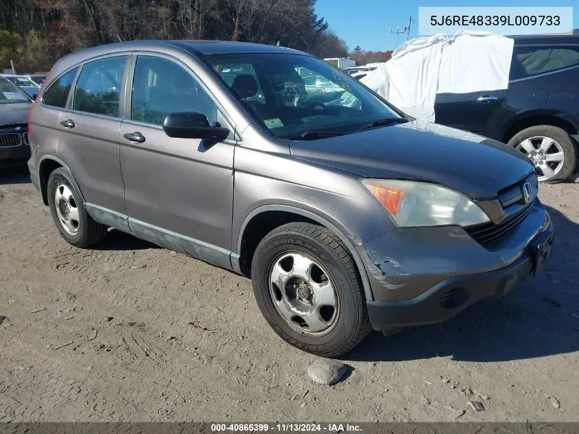 2009 Honda Cr-V Lx VIN: 5J6RE48339L009733 Lot: 40865399