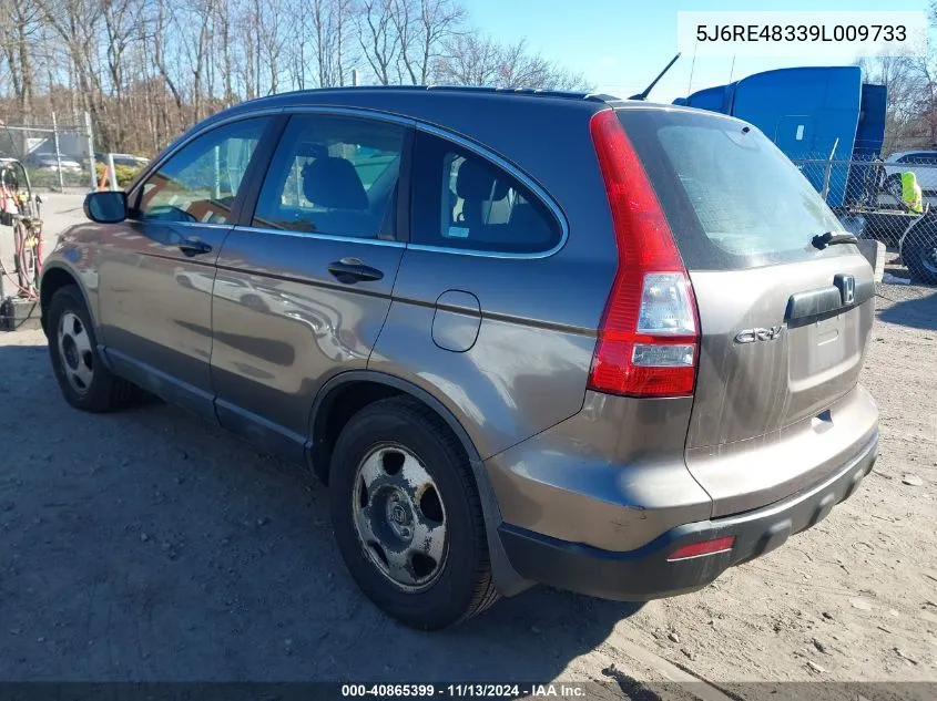 2009 Honda Cr-V Lx VIN: 5J6RE48339L009733 Lot: 40865399