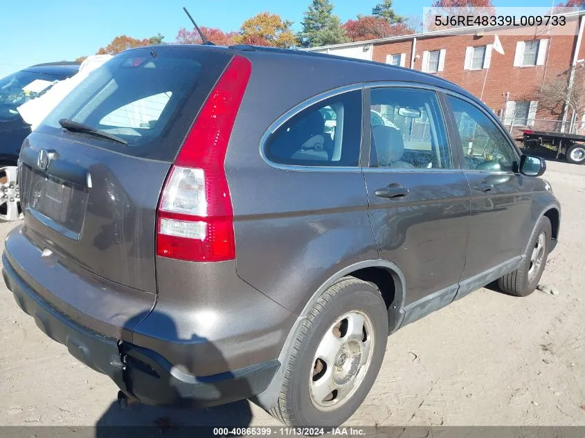 2009 Honda Cr-V Lx VIN: 5J6RE48339L009733 Lot: 40865399