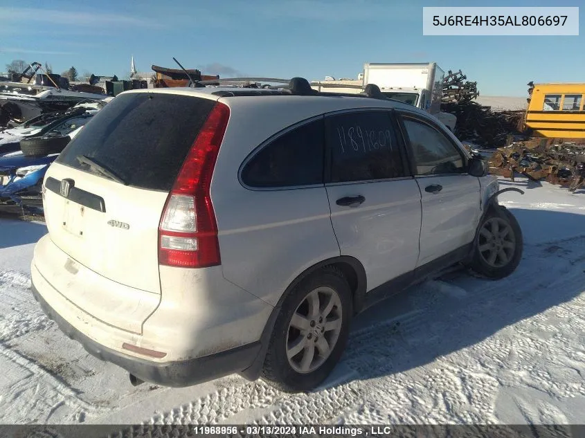 2010 Honda Cr-V VIN: 5J6RE4H35AL806697 Lot: 11968956