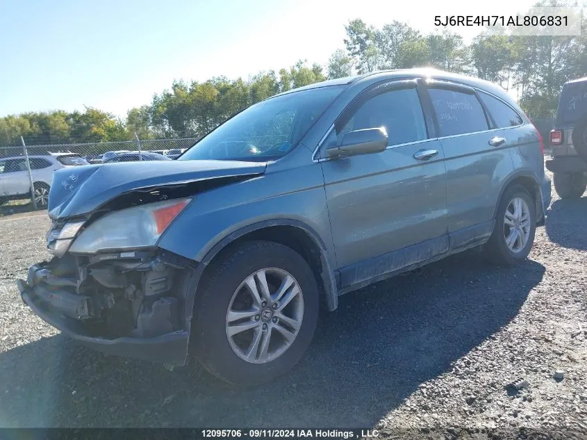 2010 Honda Cr-V VIN: 5J6RE4H71AL806831 Lot: 12095706