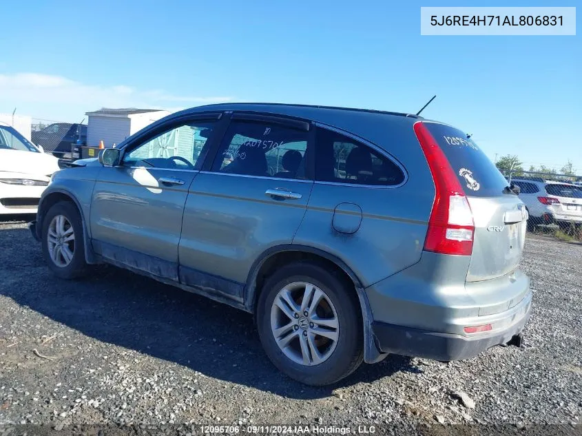 2010 Honda Cr-V VIN: 5J6RE4H71AL806831 Lot: 12095706