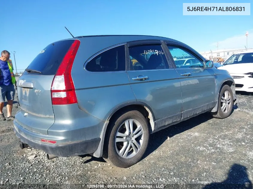 2010 Honda Cr-V VIN: 5J6RE4H71AL806831 Lot: 12095706