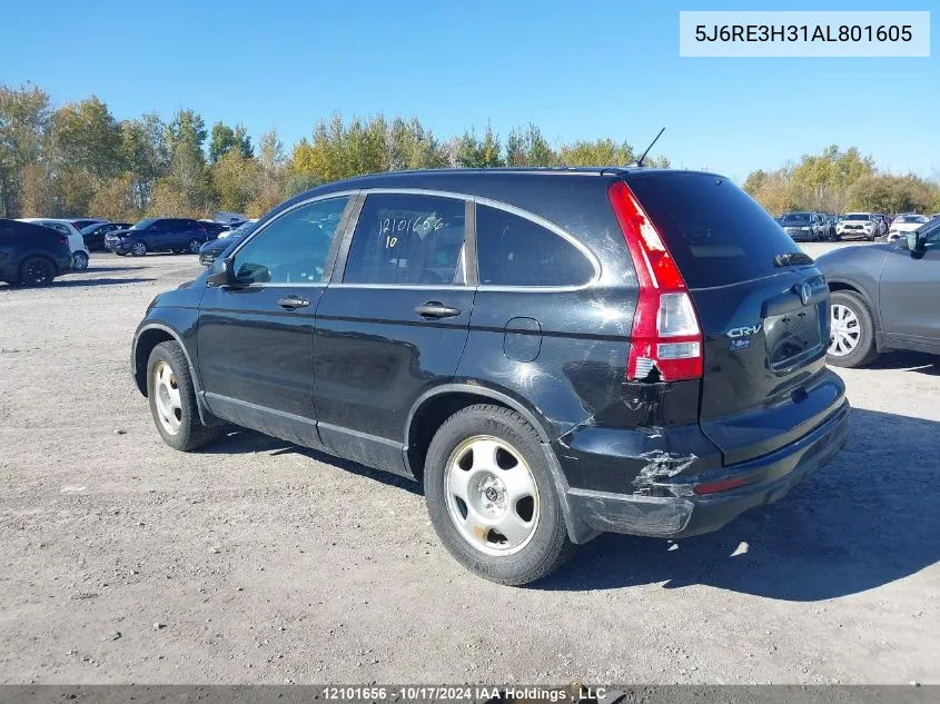 2010 Honda Cr-V VIN: 5J6RE3H31AL801605 Lot: 12101656