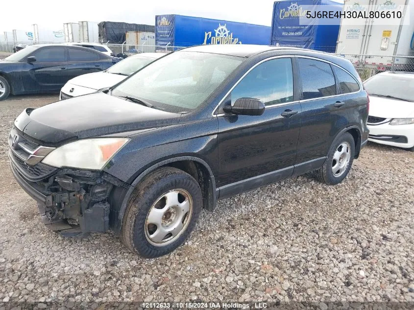 2010 Honda Cr-V Lx VIN: 5J6RE4H30AL806610 Lot: 12112633