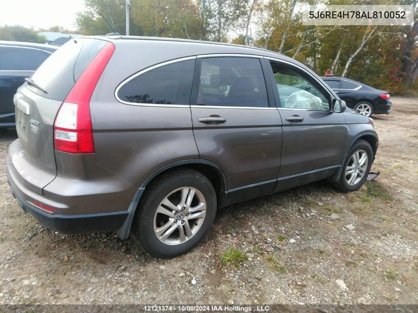 2010 Honda Cr-V VIN: 5J6RE4H78AL810052 Lot: 12121374