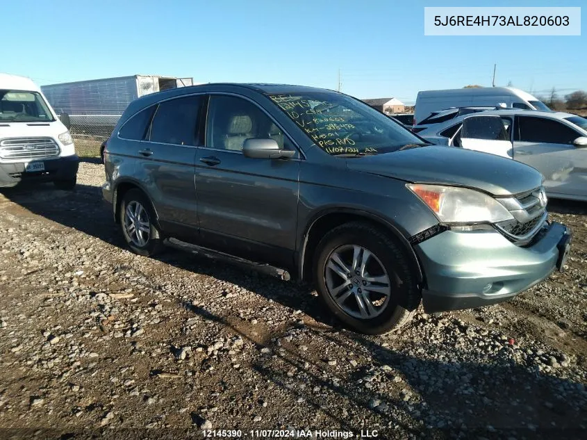 2010 Honda Cr-V VIN: 5J6RE4H73AL820603 Lot: 12145390