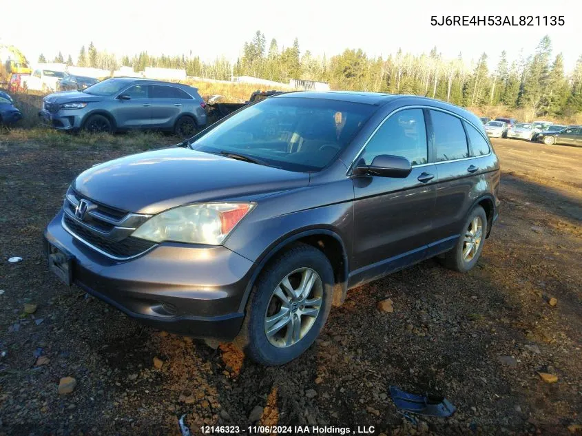 2010 Honda Cr-V VIN: 5J6RE4H53AL821135 Lot: 12146323