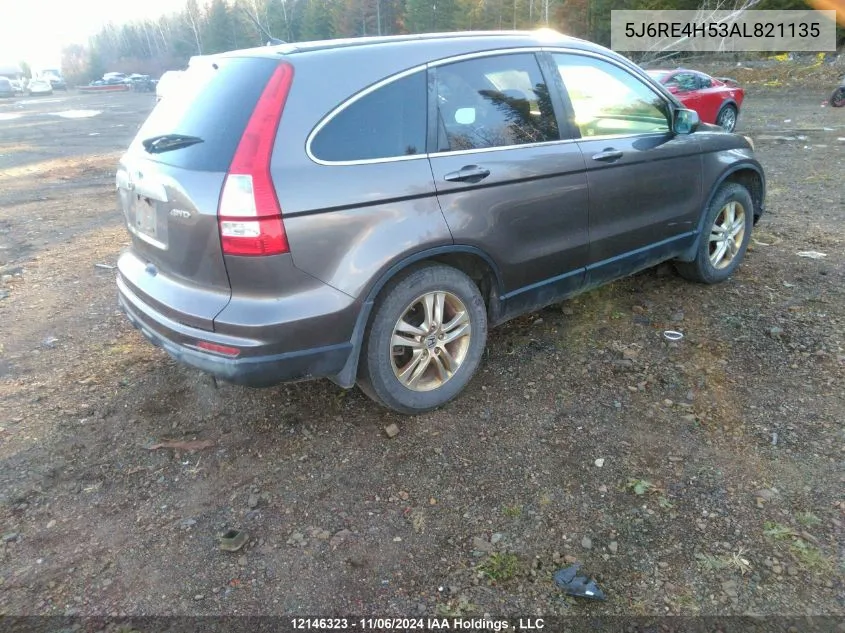 2010 Honda Cr-V VIN: 5J6RE4H53AL821135 Lot: 12146323