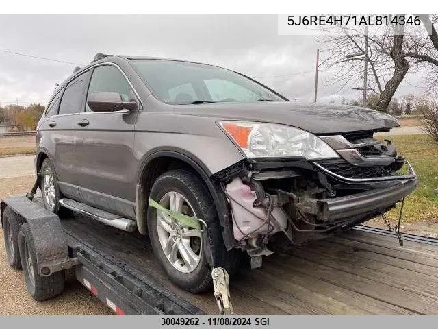 2010 Honda Cr-V Exl VIN: 5J6RE4H71AL814346 Lot: 30049262