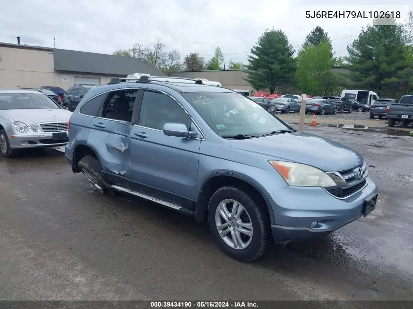 2010 Honda Cr-V Ex-L VIN: 5J6RE4H79AL102618 Lot: 39434190