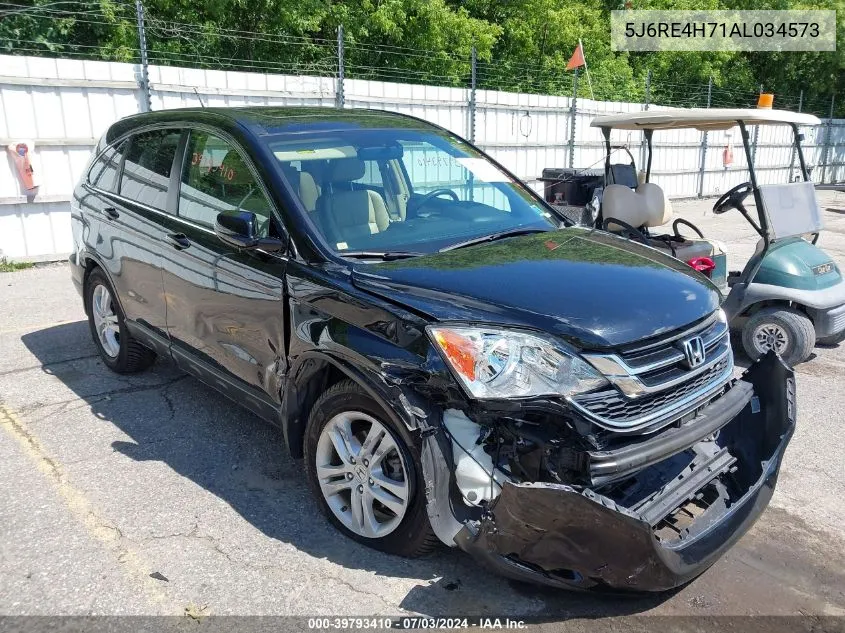 2010 Honda Cr-V Ex-L VIN: 5J6RE4H71AL034573 Lot: 39793410