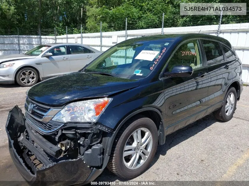 2010 Honda Cr-V Ex-L VIN: 5J6RE4H71AL034573 Lot: 39793410