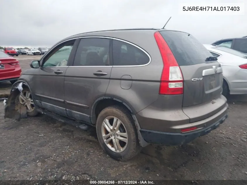 5J6RE4H71AL017403 2010 Honda Cr-V Ex-L