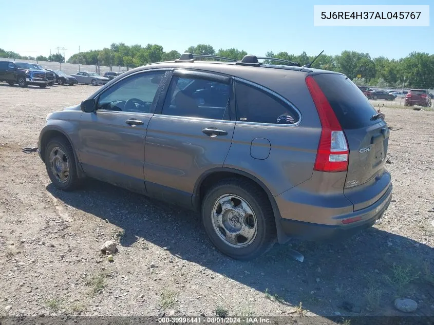 2010 Honda Cr-V Lx VIN: 5J6RE4H37AL045767 Lot: 39998441