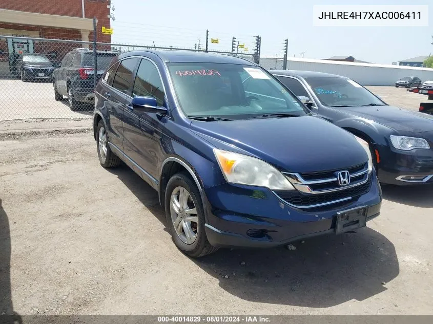 JHLRE4H7XAC006411 2010 Honda Cr-V Ex-L