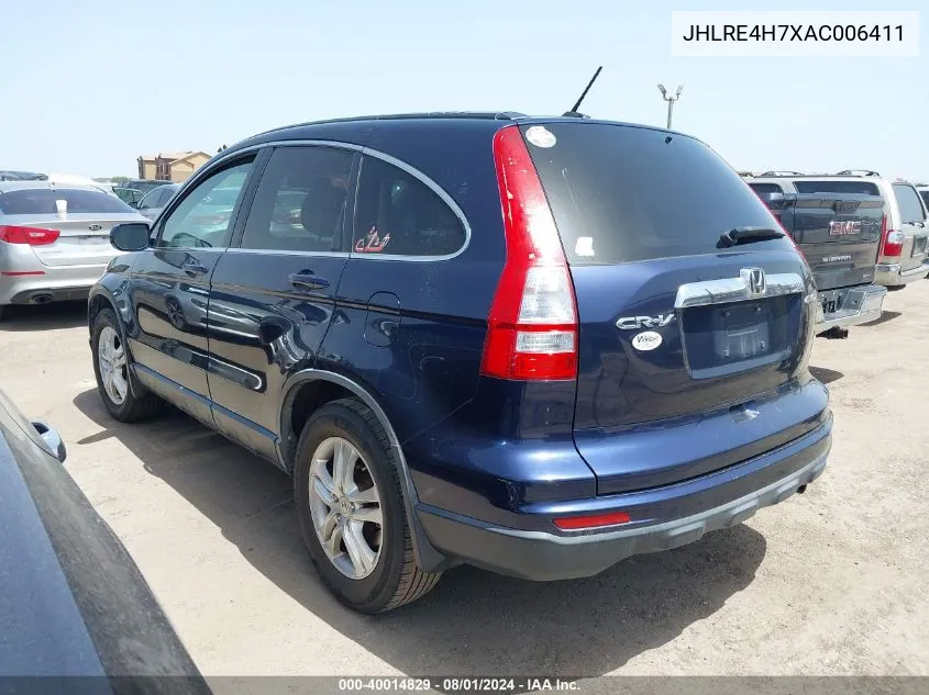 JHLRE4H7XAC006411 2010 Honda Cr-V Ex-L