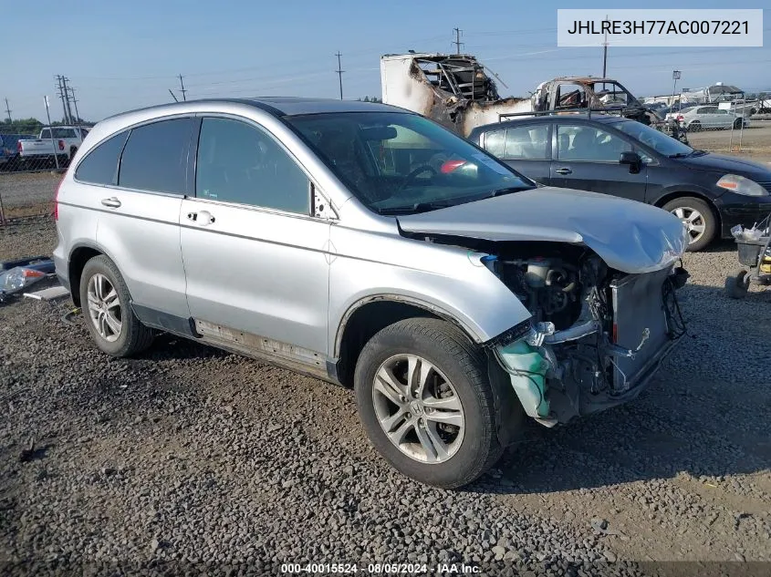 2010 Honda Cr-V Ex-L VIN: JHLRE3H77AC007221 Lot: 40015524