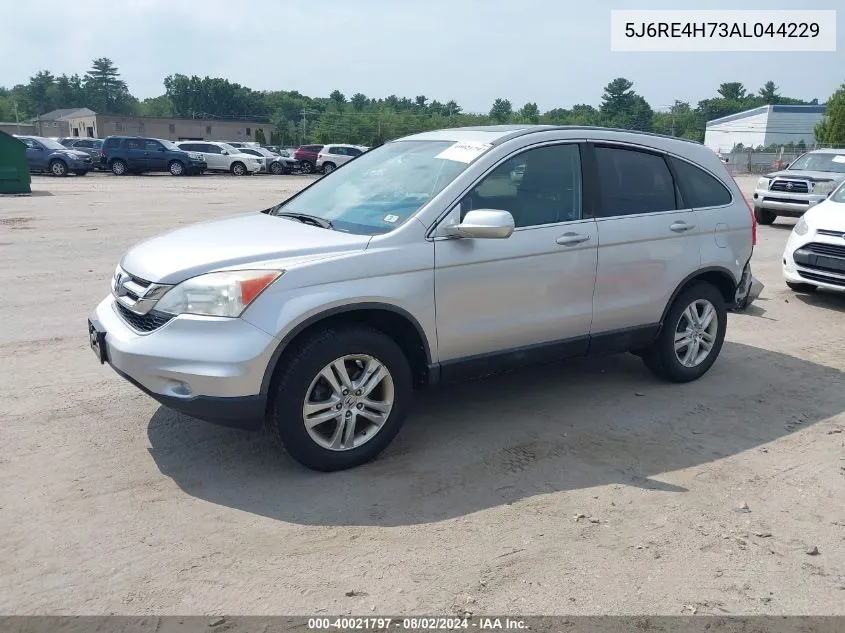 2010 Honda Cr-V Ex-L VIN: 5J6RE4H73AL044229 Lot: 40021797