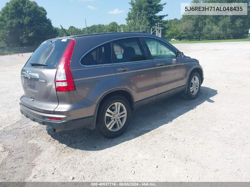 2010 Honda Cr-V Ex-L VIN: 5J6RE3H71AL048435 Lot: 40037716