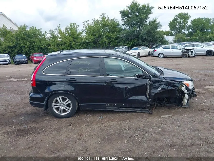 2010 Honda Cr-V Ex VIN: 5J6RE4H51AL067152 Lot: 40111183