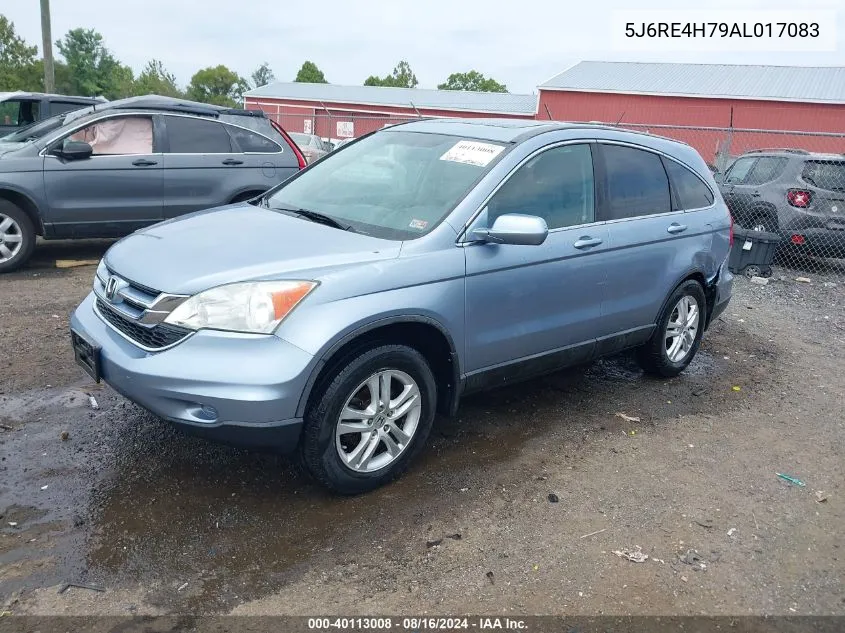 2010 Honda Cr-V Ex-L VIN: 5J6RE4H79AL017083 Lot: 40113008