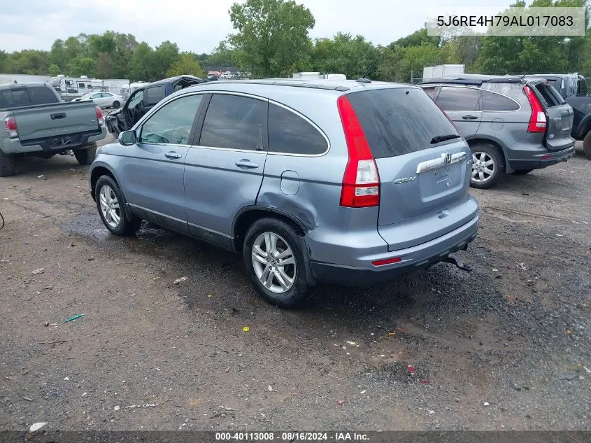 2010 Honda Cr-V Ex-L VIN: 5J6RE4H79AL017083 Lot: 40113008