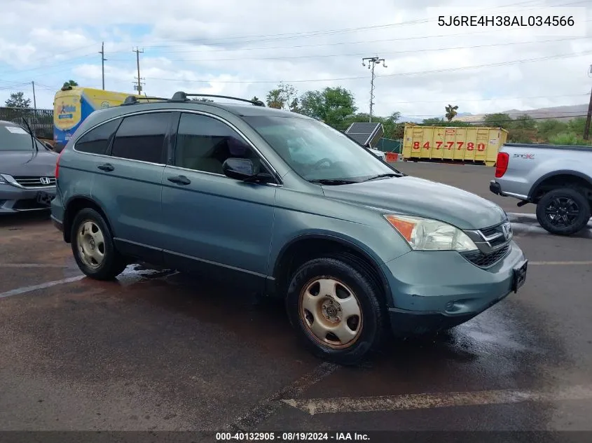 2010 Honda Cr-V Lx VIN: 5J6RE4H38AL034566 Lot: 40132905