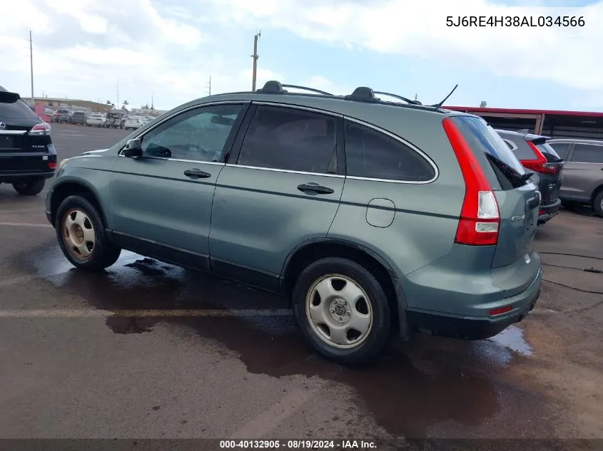 2010 Honda Cr-V Lx VIN: 5J6RE4H38AL034566 Lot: 40132905