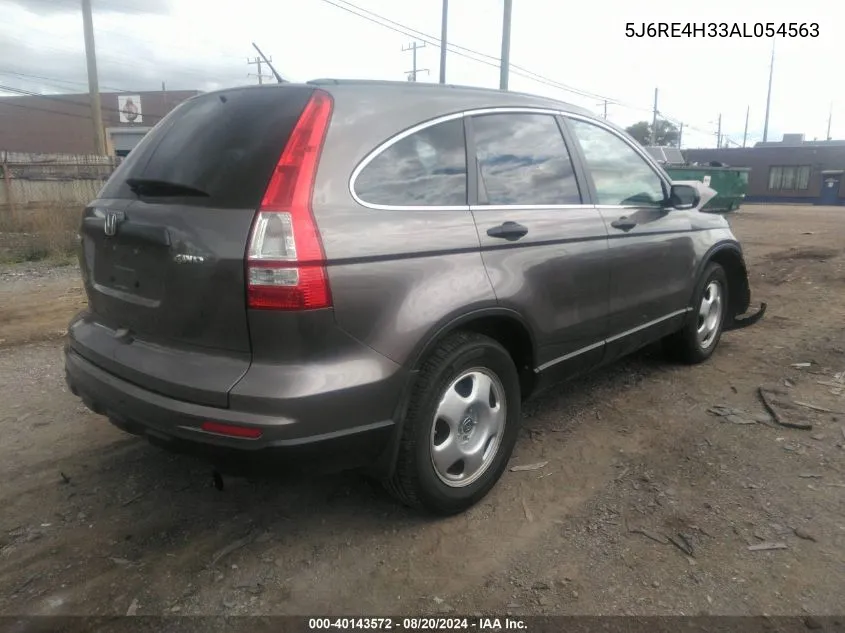 2010 Honda Cr-V Lx VIN: 5J6RE4H33AL054563 Lot: 40143572