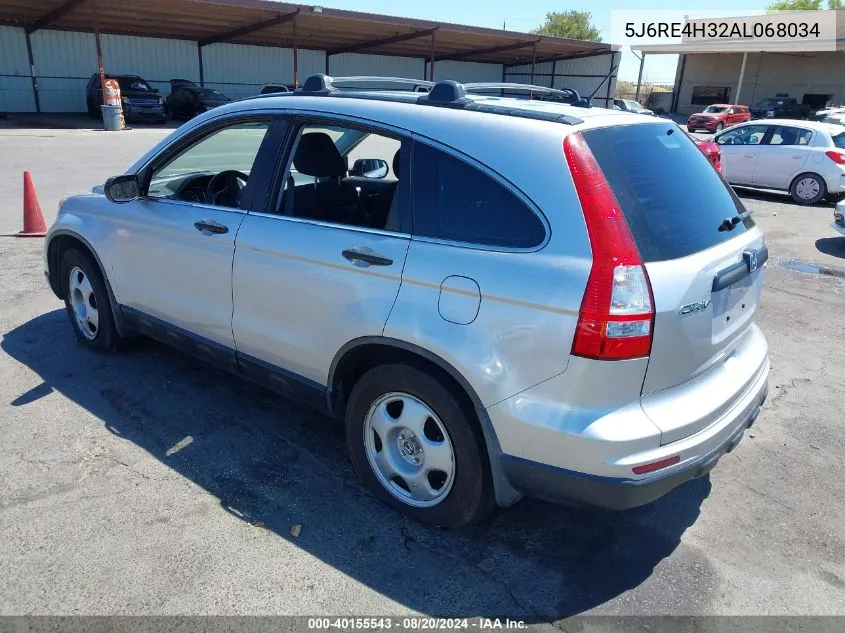 2010 Honda Cr-V Lx VIN: 5J6RE4H32AL068034 Lot: 40155543