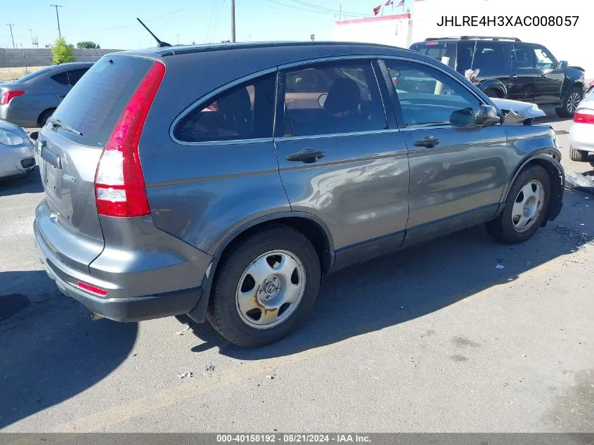 2010 Honda Cr-V Lx VIN: JHLRE4H3XAC008057 Lot: 40158192