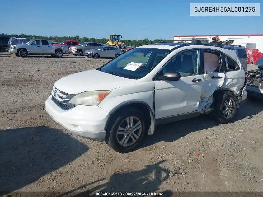 2010 Honda Cr-V Ex VIN: 5J6RE4H56AL001275 Lot: 40165313