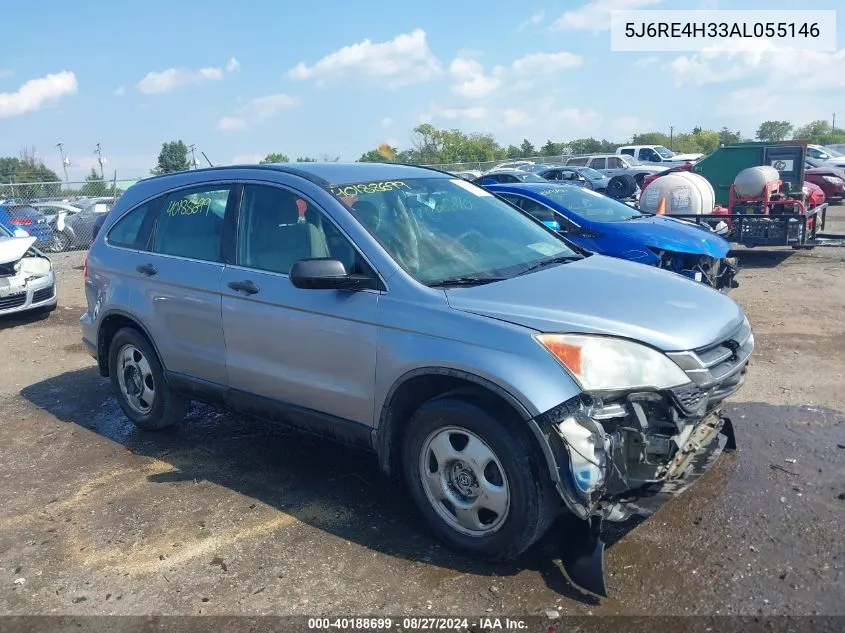 2010 Honda Cr-V Lx VIN: 5J6RE4H33AL055146 Lot: 40188699