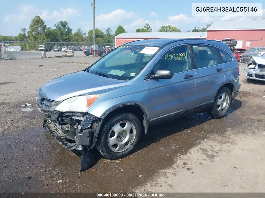 2010 Honda Cr-V Lx VIN: 5J6RE4H33AL055146 Lot: 40188699