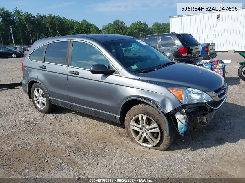 2010 Honda Cr-V Ex VIN: 5J6RE4H52AL047606 Lot: 40188919