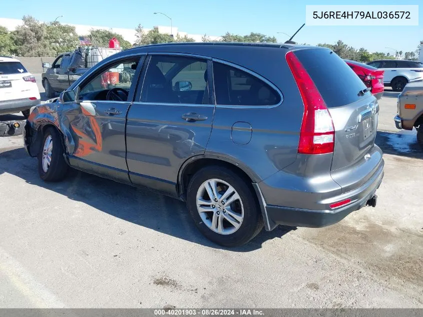 2010 Honda Cr-V Ex-L VIN: 5J6RE4H79AL036572 Lot: 40201903