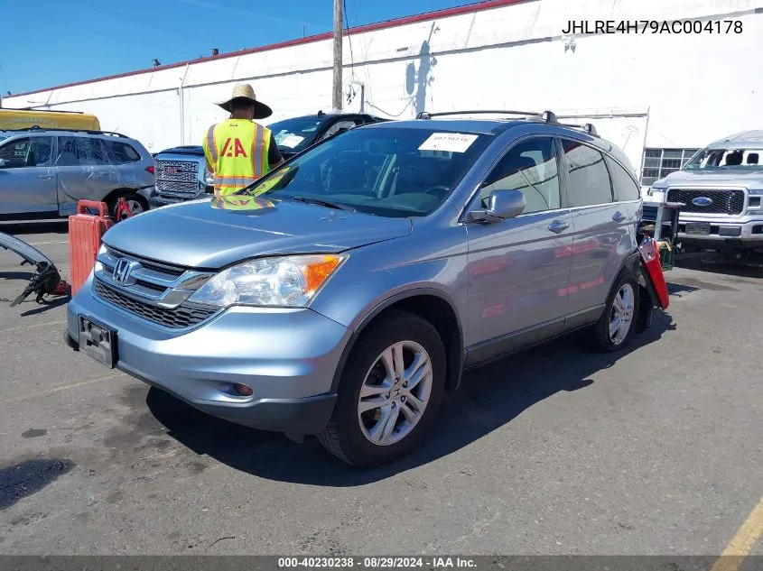 2010 Honda Cr-V Ex-L VIN: JHLRE4H79AC004178 Lot: 40230238