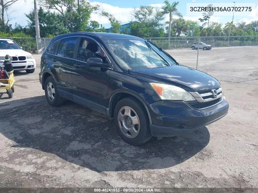 2010 Honda Cr-V Lx VIN: 3CZRE3H36AG702775 Lot: 40241533