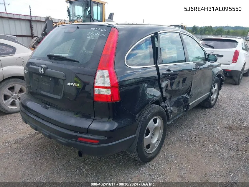 2010 Honda Cr-V Lx VIN: 5J6RE4H31AL095550 Lot: 40241617