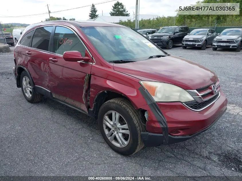 2010 Honda Cr-V Ex-L VIN: 5J6RE4H77AL030365 Lot: 40260805