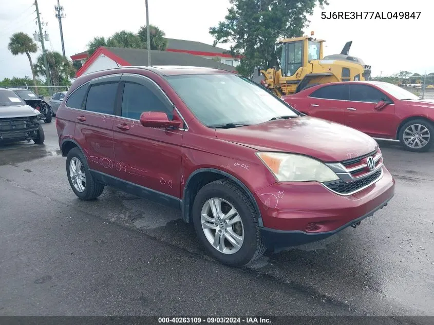 2010 Honda Cr-V Ex-L VIN: 5J6RE3H77AL049847 Lot: 40263109